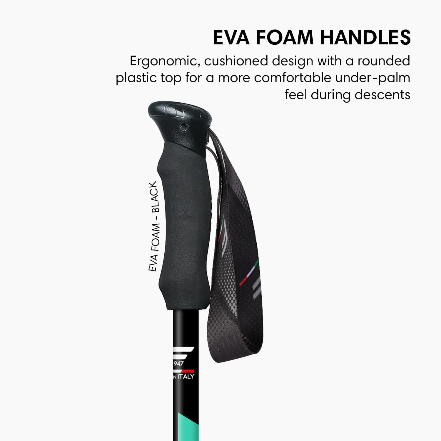 Fizan Compact 4 Trekking Poles – 6.0 oz Ultralight, Backpacking, Thru Hiking Poles, Adjustable, Collapsible, Customized Fit, EVA Grips, Aluminum Walking Sticks (Compact 4)
