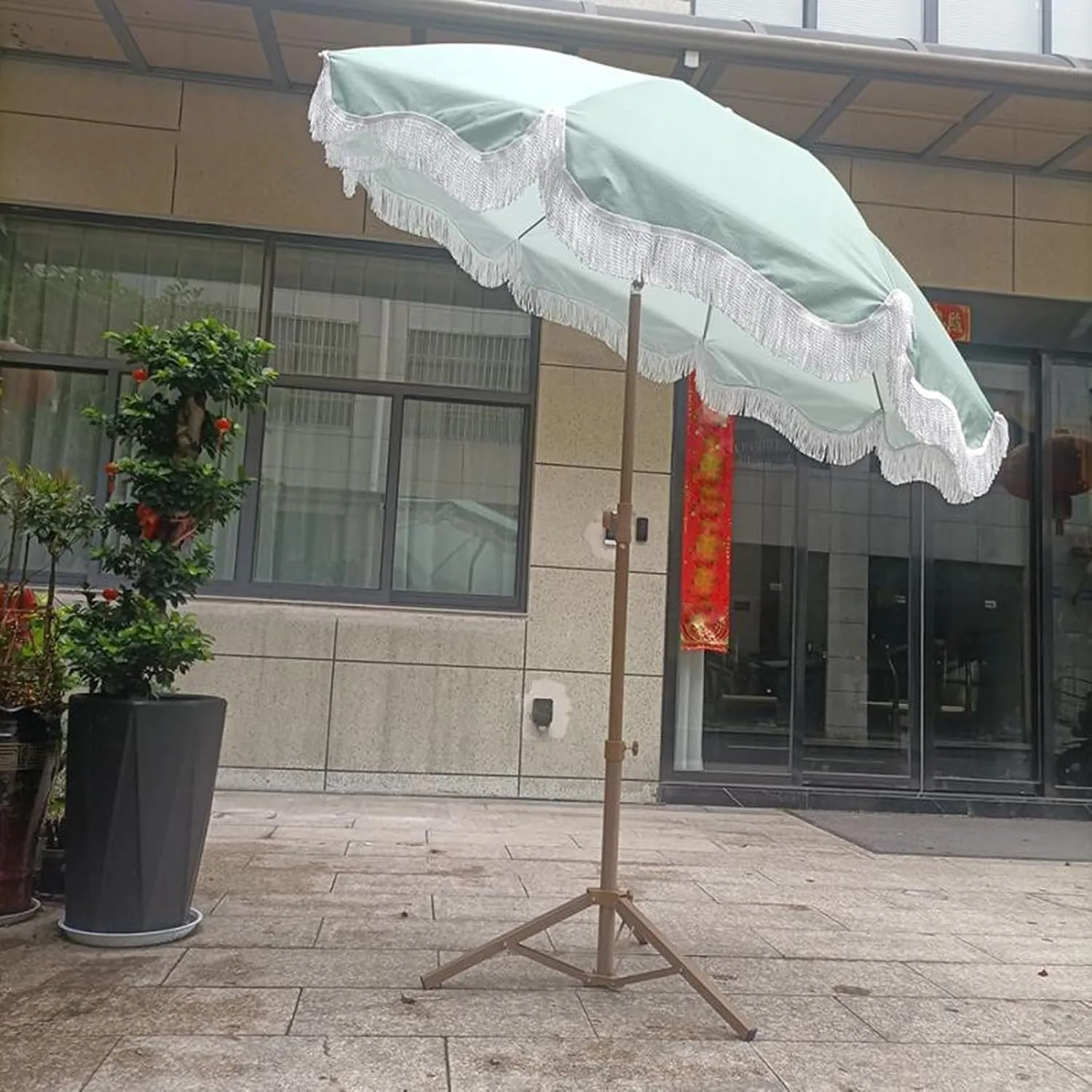 FLIPP Open-air Garden With Waterproof Coating Beach Umbrella Courtyard Large Sun Umbrella Outdoor Parasol Villa Table And Chairs Supporting Umbrella