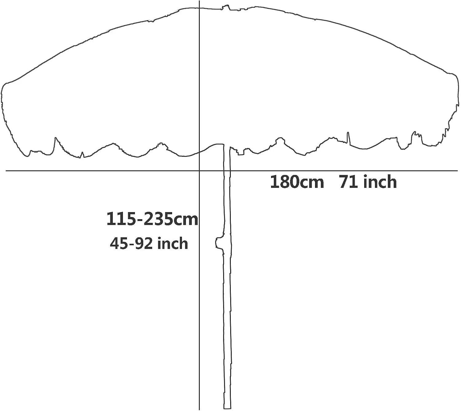 FLIPP Open-air Garden With Waterproof Coating Beach Umbrella Courtyard Large Sun Umbrella Outdoor Parasol Villa Table And Chairs Supporting Umbrella