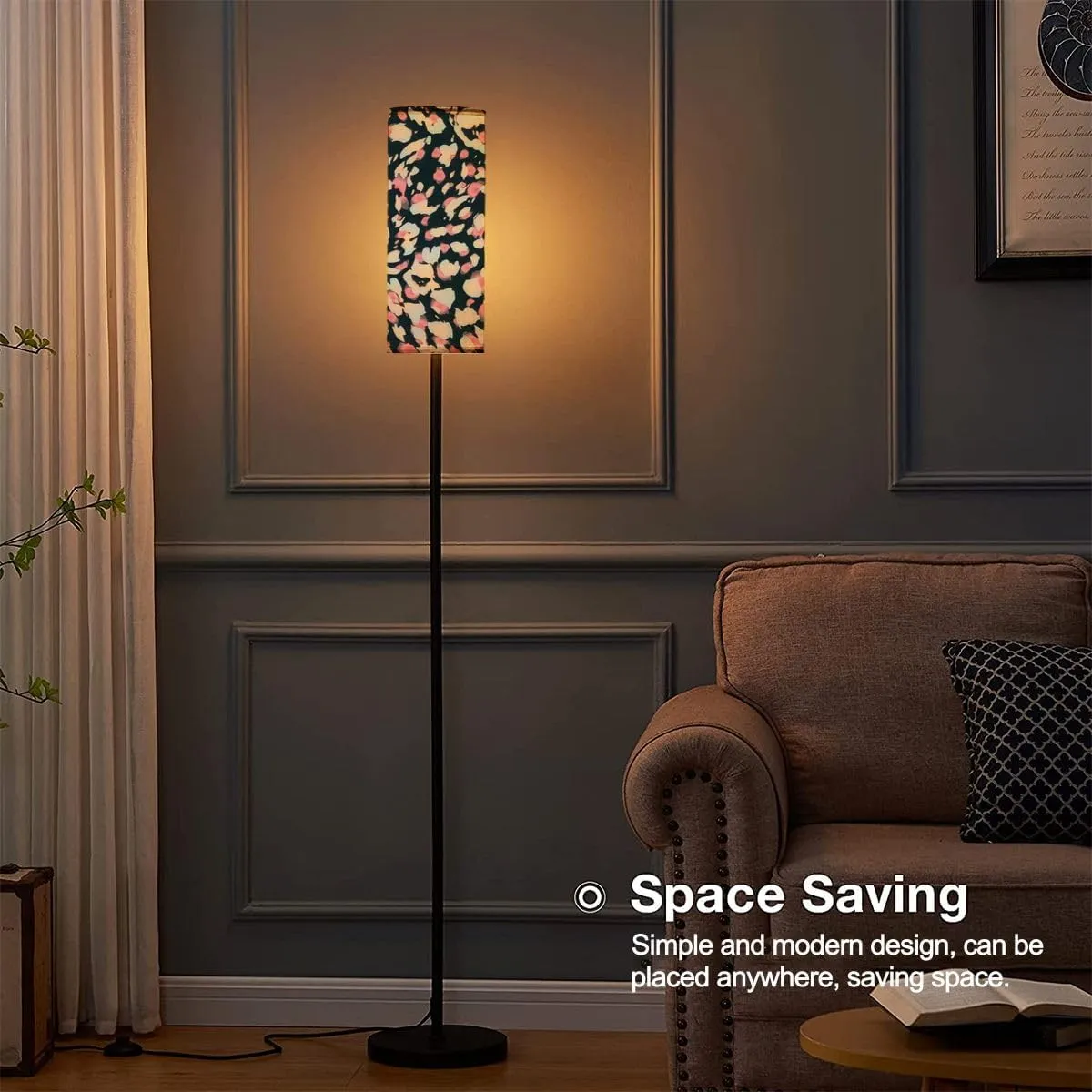 Floor Lamp for Living Room Abstract animal skin leopard seamless pattern leopard cheetah fur Modern Standing Lamp Remote Control Dimmable Pole Lamp Corner Tall Lamp for Office Bedroom Reading