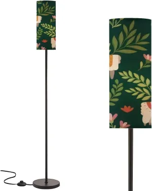 Floor Lamp for Living Room Cute seamless pattern floral elements cartoon drawings for print Modern Standing Lamp Remote Control Dimmable Pole Lamp Corner Tall Lamp for Office Bedroom Reading