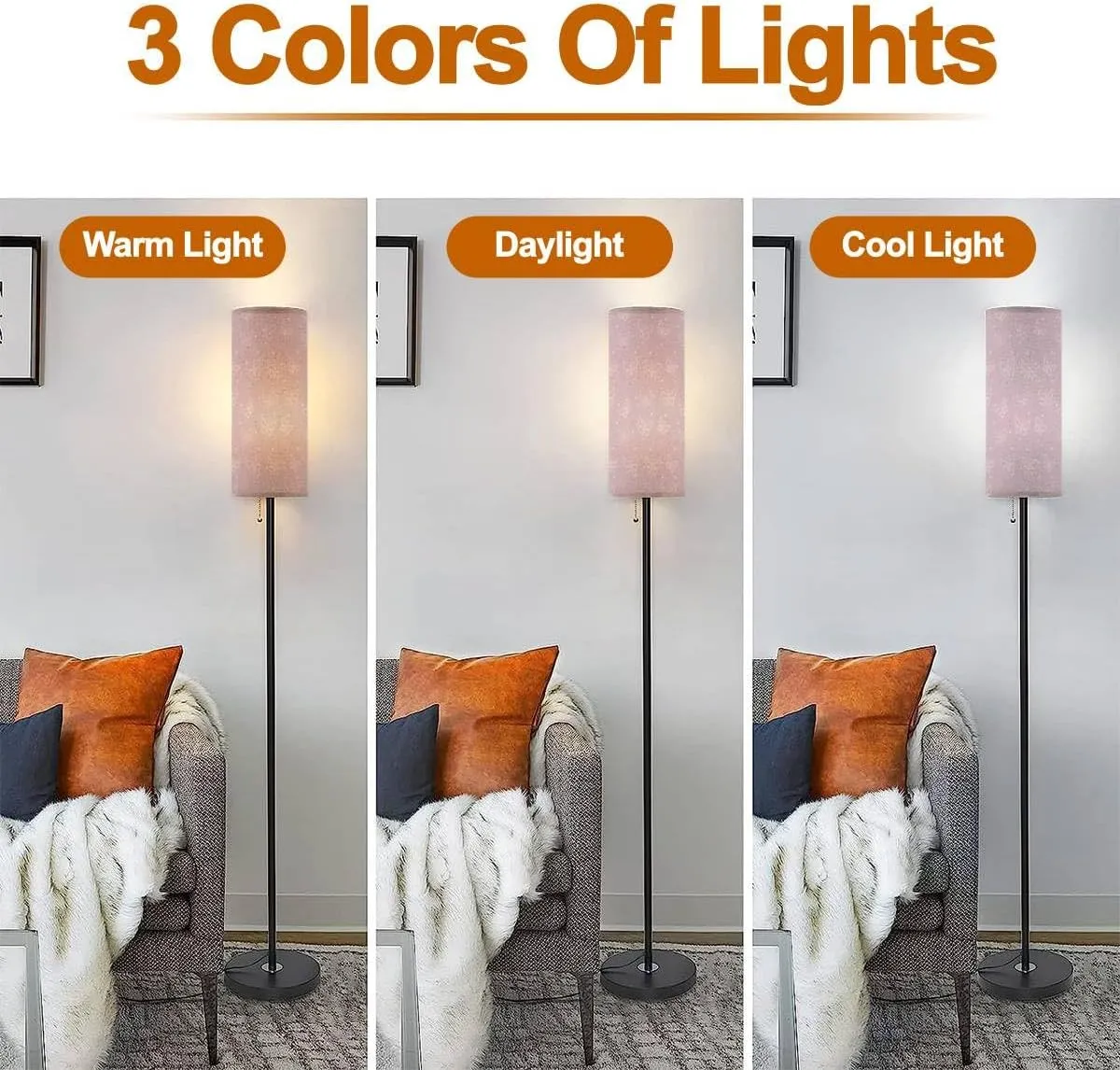 Floor Lamp for Living Room Pastel Butterfly Seamless Repeat line Butterflies Modern Standing Lamp Remote Control Dimmable Pole Lamp Corner Tall Lamp for Office Bedroom Reading