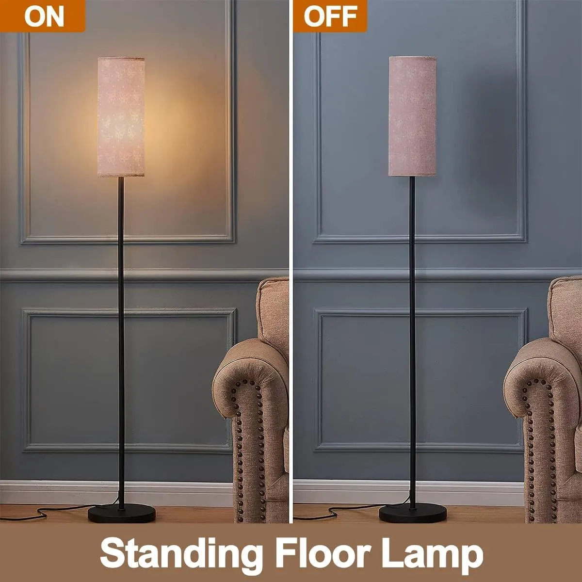 Floor Lamp for Living Room Pastel Butterfly Seamless Repeat line Butterflies Modern Standing Lamp Remote Control Dimmable Pole Lamp Corner Tall Lamp for Office Bedroom Reading