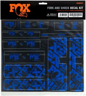 Fox Racing Shox Fork & Shock Decal Kit Blue, One Size