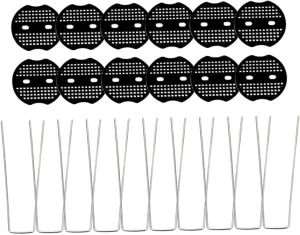 GALPADA 15 Sets U Shaped Tent Stakes with Cushions for Outdoor Gardening and Camping Durable Ground Pegs for Tarp Canopy and Landscape Use Weather Resistant Design