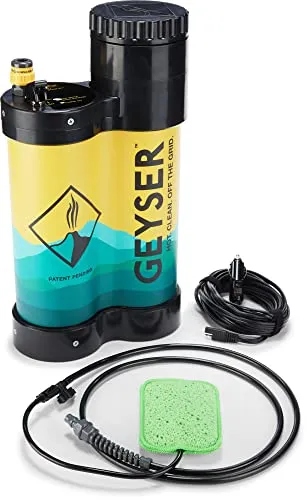 Geyser System Portable Shower & Cleaning Kit Used with Camping Stove for Camping, Overlanding, & Outdoor Recreation - Standard (No Heater)