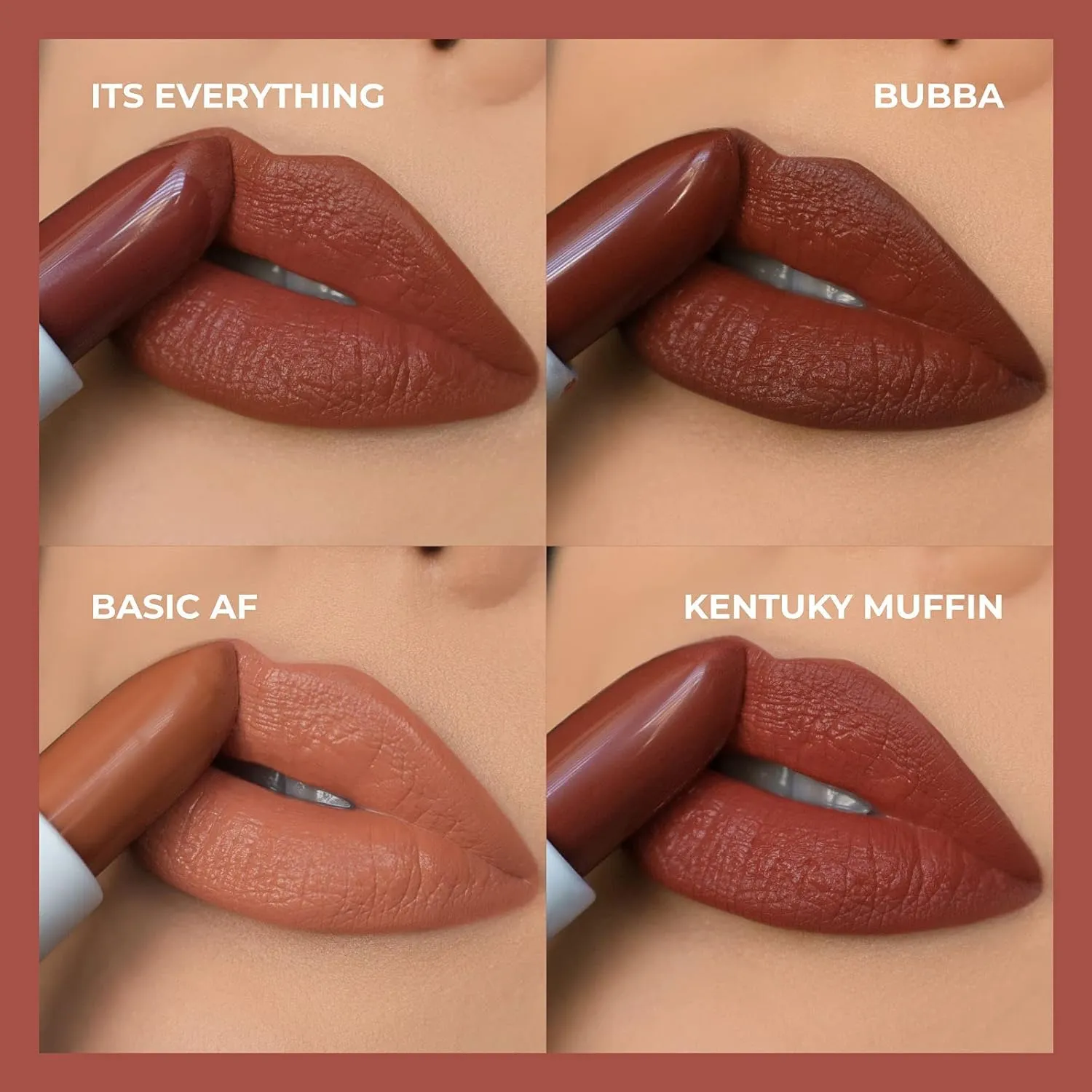 GIVE THEM LALA Lip Liner and Lipstick Set - BASIC AF Lip Kit For Long Lasting, Moisturizing Wear- All Day Lipstick and Liner with Silky Smooth Finish - Cruelty-Free Lip Makeup