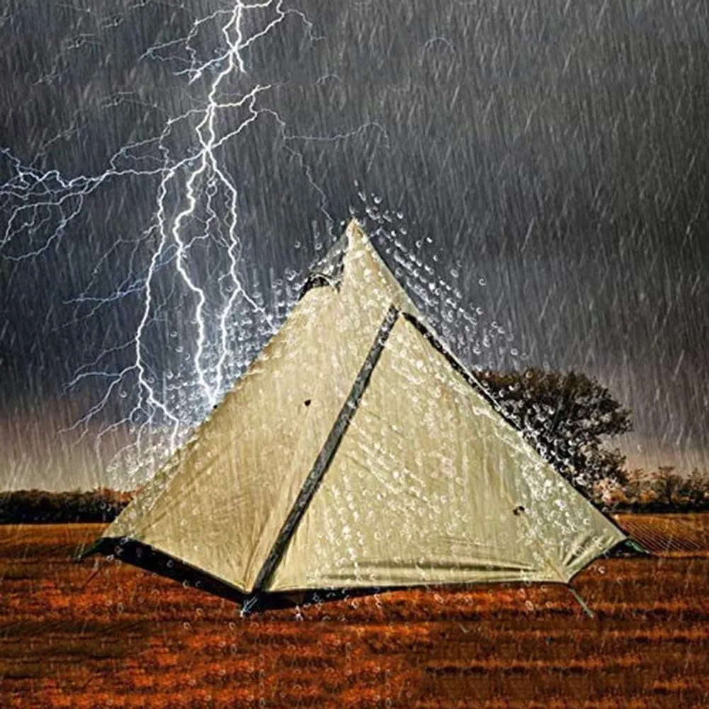 Glamping Yurt Tent Waterproof Family Tent with Removable Rainfly and Carry Bag Pyramid Tent for Family Camping & Hiking