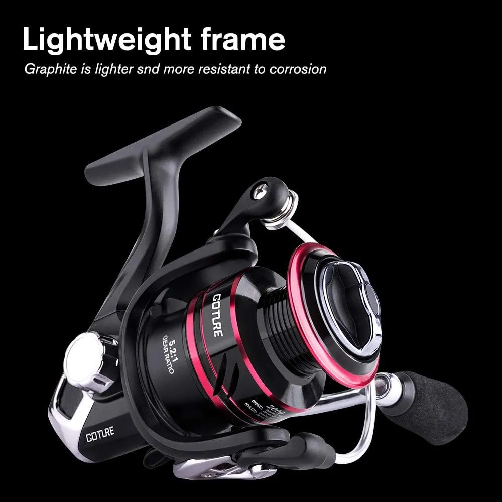 Goture Telescopic Fishing Rod Kit, Fishing Rod and Reel Combos Carbon Fiber Telescopic Fishing Pole with Reel Combo Sea Saltwater Freshwater Kit Fishing Rod Kit
