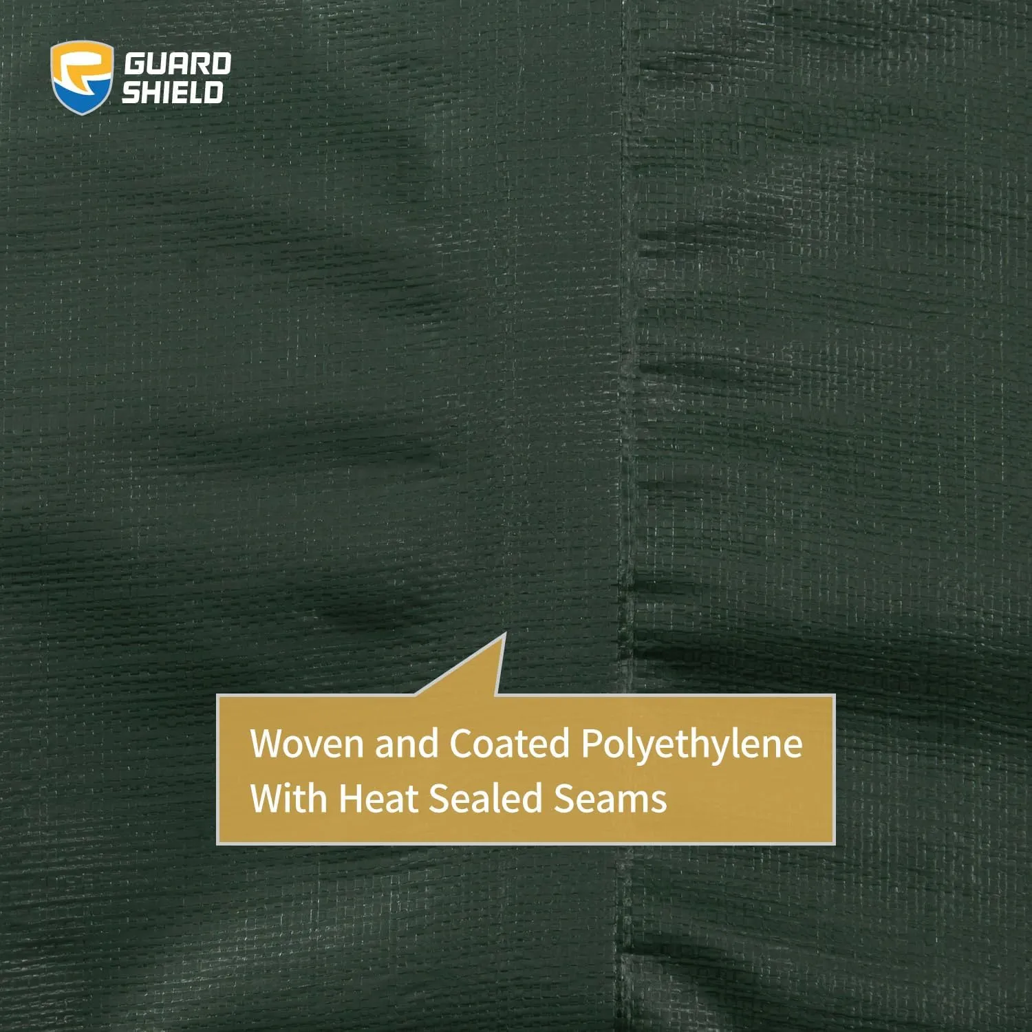 GUARD SHIELD Heavy Duty Matte Green Tarp Waterproof 12x16 Feet Large UV Resistant Tarps Cover Outdoor 11mil