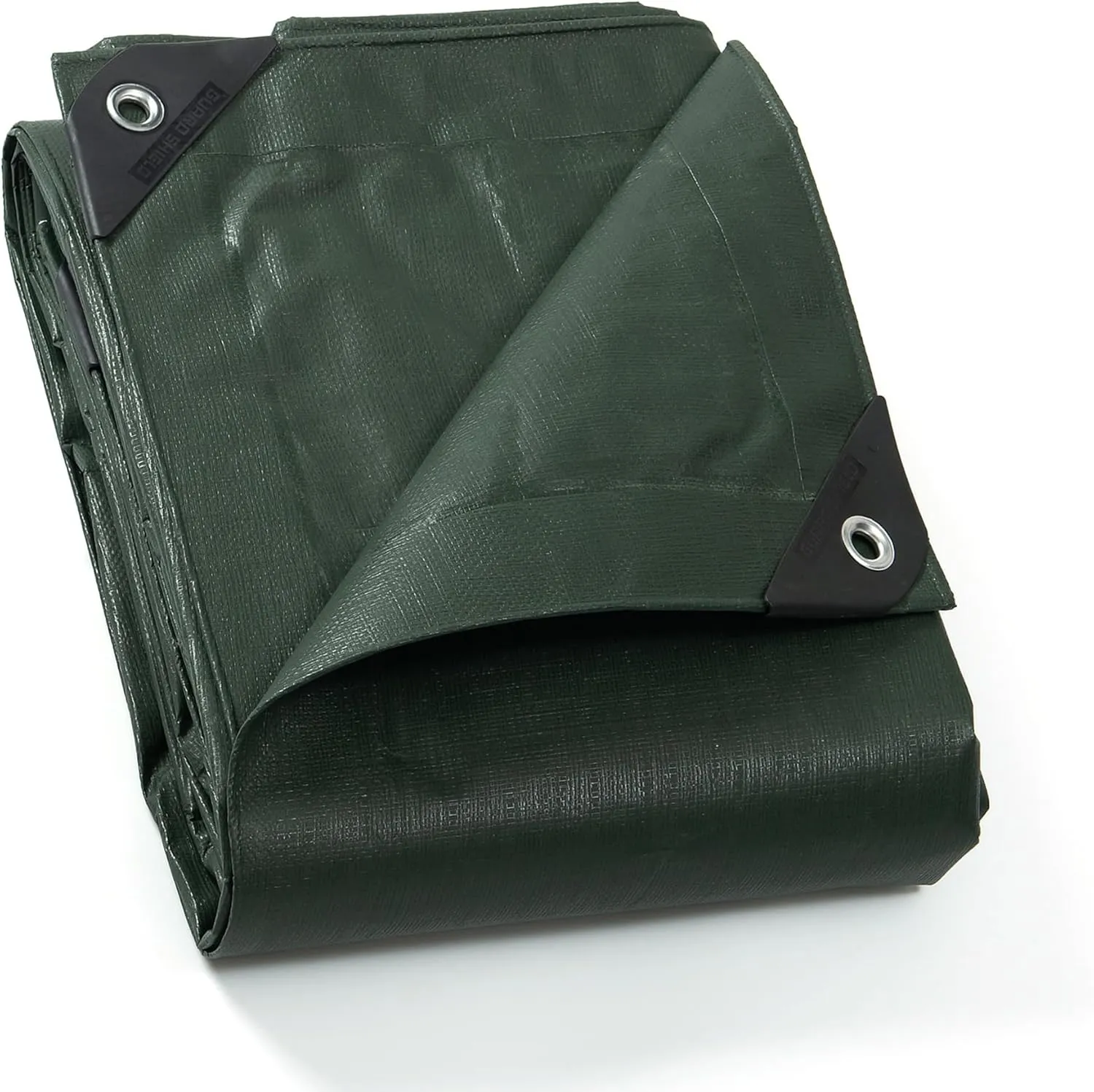 GUARD SHIELD Heavy Duty Matte Green Tarp Waterproof 12x16 Feet Large UV Resistant Tarps Cover Outdoor 11mil