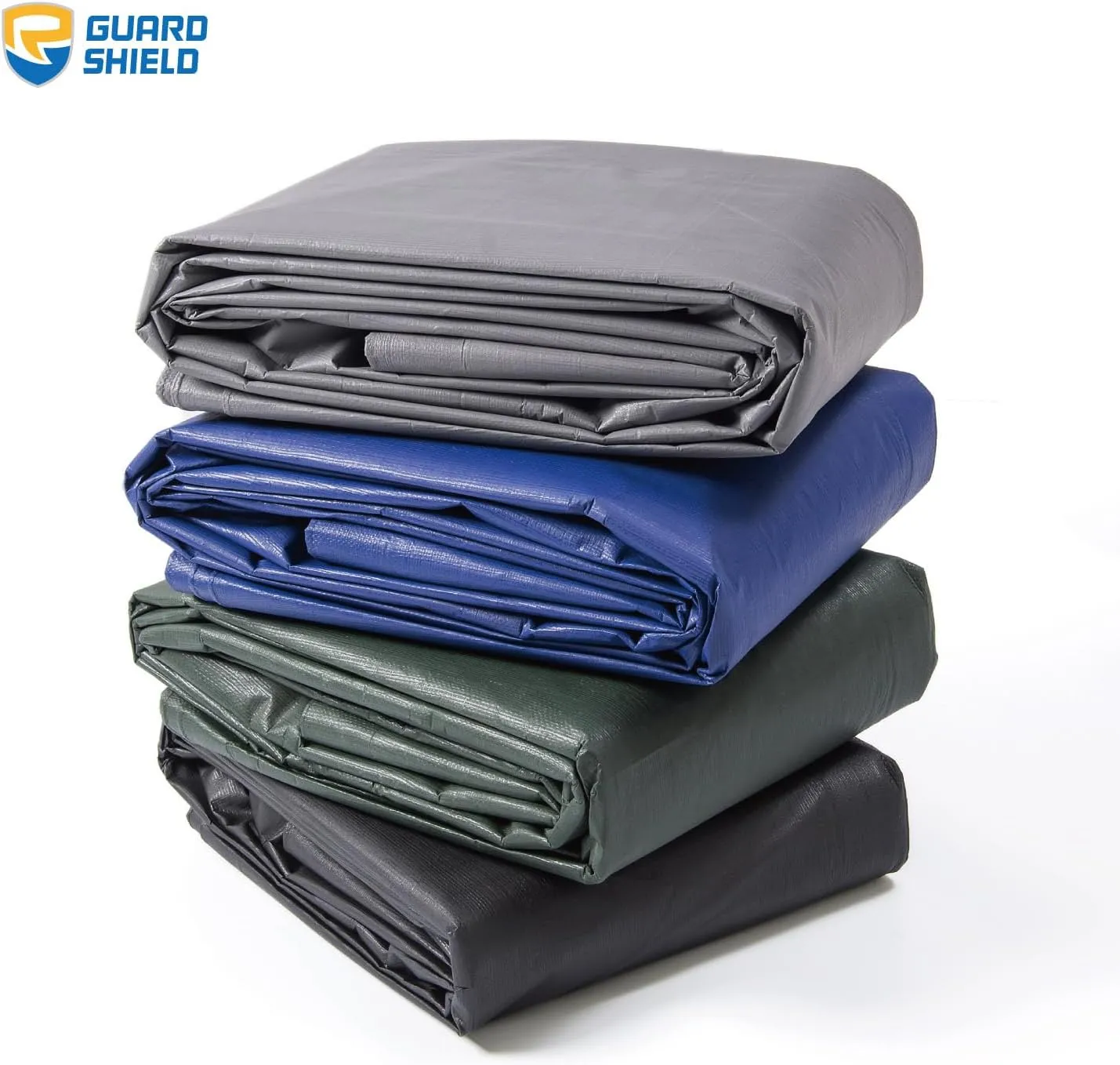 GUARD SHIELD Heavy Duty Matte Green Tarp Waterproof 12x16 Feet Large UV Resistant Tarps Cover Outdoor 11mil