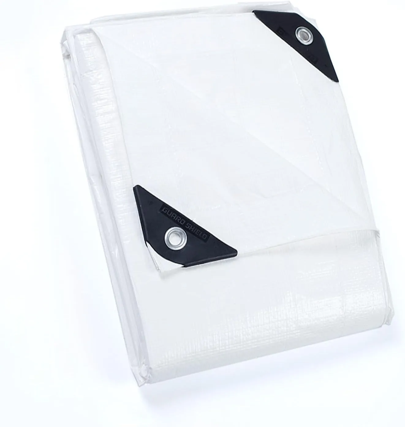 GUARD SHIELD Tarp White 16x20 Feet Multi Purpose Waterproof Poly Tarp Cover 5mil