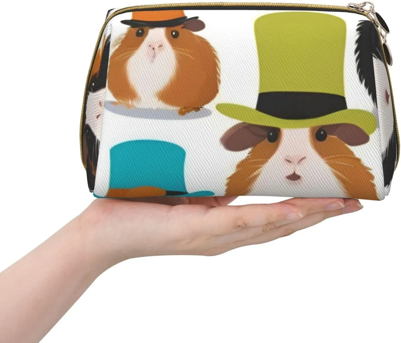 Guinea Pig Illustration Toiletry Pouch, Travel-Friendly Makeup Organizer For Makeup Brushes, Lipsticks