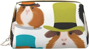 Guinea Pig Illustration Toiletry Pouch, Travel-Friendly Makeup Organizer For Makeup Brushes, Lipsticks