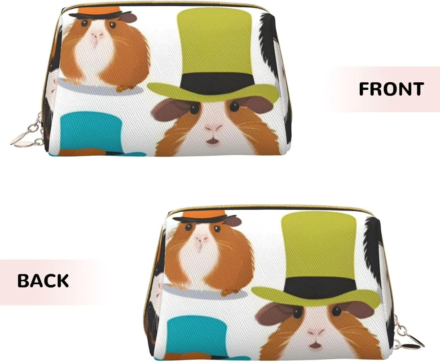 Guinea Pig Illustration Toiletry Pouch, Travel-Friendly Makeup Organizer For Makeup Brushes, Lipsticks