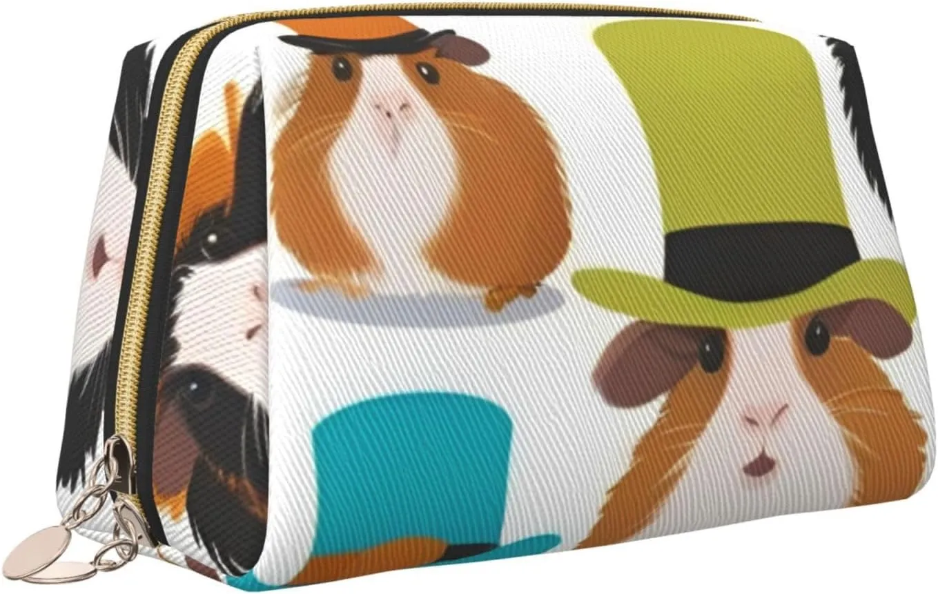 Guinea Pig Illustration Toiletry Pouch, Travel-Friendly Makeup Organizer For Makeup Brushes, Lipsticks