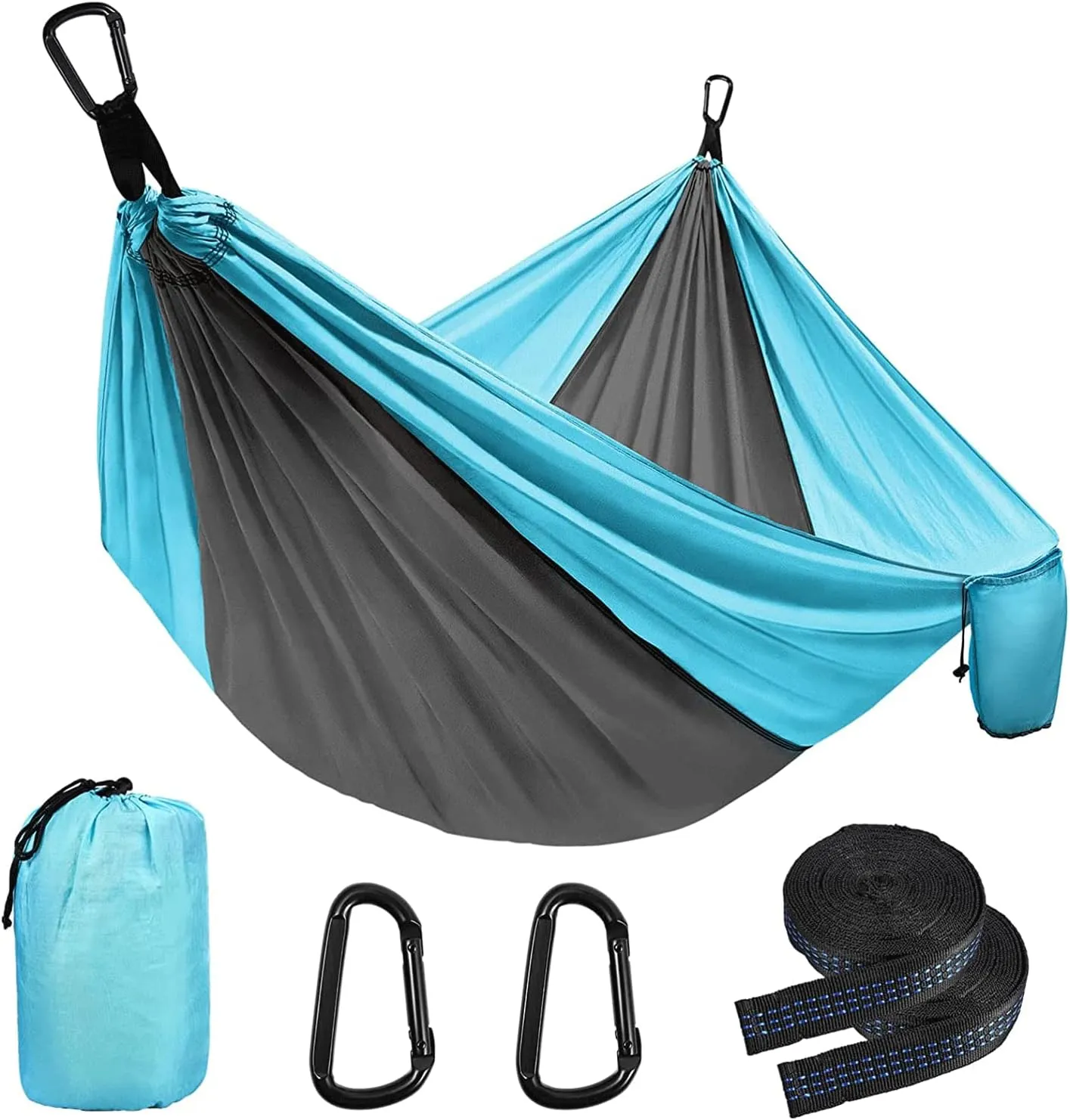 Hamaca Camping Hammock Single or Double Person Outdoor Hammock Lightweight Portable Hammock with Tree Straps for Camping Hiking Travelling Backpacking Accessories