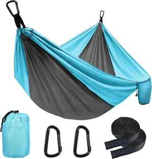 Hamaca Camping Hammock Single or Double Person Outdoor Hammock Lightweight Portable Hammock with Tree Straps for Camping Hiking Travelling Backpacking Accessories