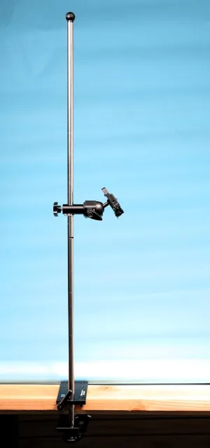 Hammers Height Adjustable Prone Benchtop Standing Bullseye 5/8" Stainless Steel Pole Competition Spotting Scope Stand with Bench Mount Plate Crossbar Swivel Ball Head Tripod Base