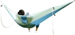 Hammock Anti-Rollover Pole Hammock Outdoor Camping Single Double Enlarged Thickened Parachute Cloth Camping Hammock Hammocks for Outside(Blue,B)