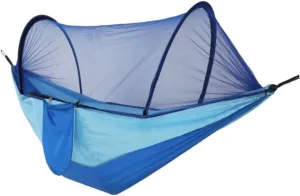 Hammocks Outdoor Mosquito Net Hammock Anti-Rollover Camping Single and Double Pole with Mosquito Net Encrypted Mesh Camping Hammocks(Blue)