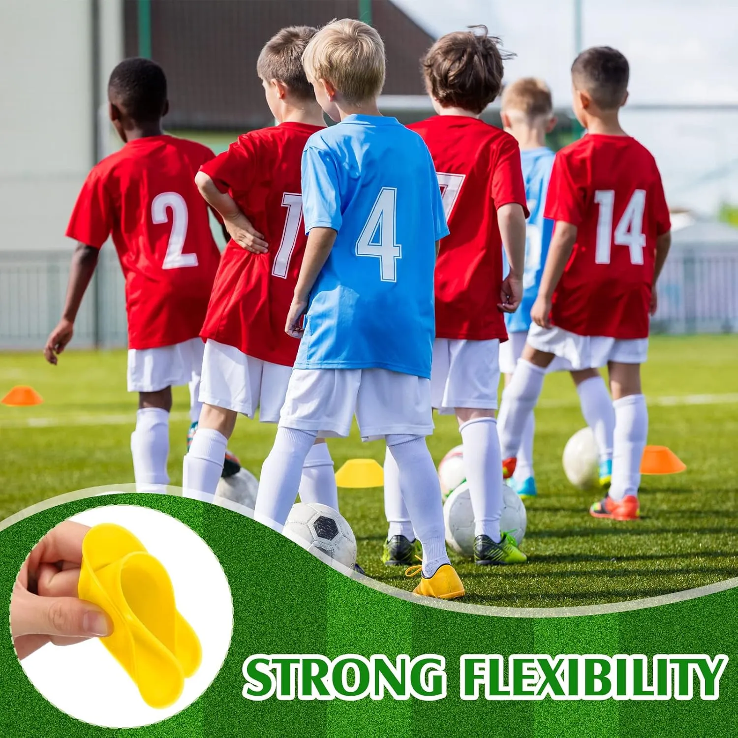 Hanaive 100 Pieces Mini Soccer Cones for Sport Drills 5 Inch Agility Disc Cones with Accessories for Kids Football Training