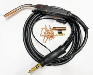 Heavy Duty Mig Welding Gun 250A 15ft Fits Hobart Ironman 230, 240, 250 and 275 (Mig Gun with .035" Kit)