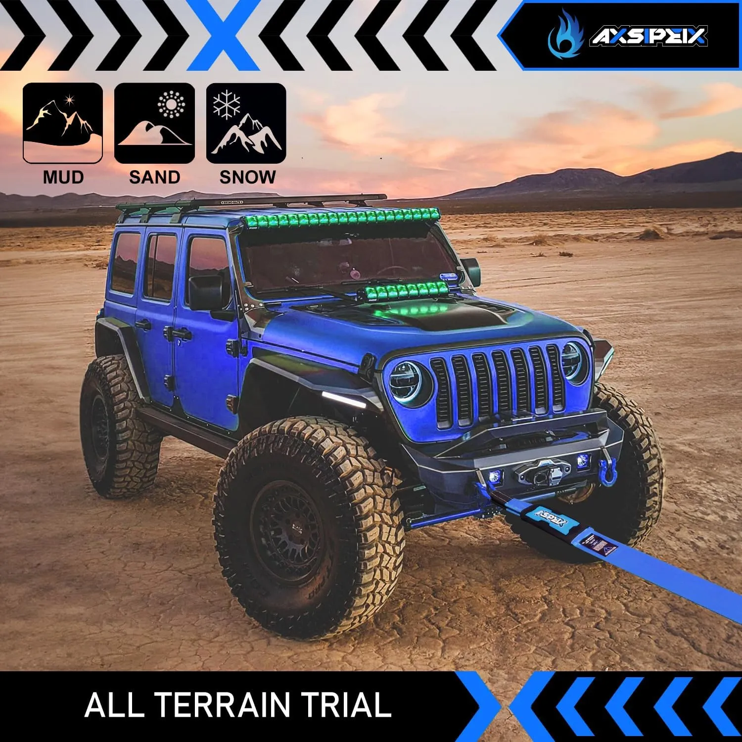 Heavy Duty Recovery Tow Strap 3 in x 30ft, Certified 36000Lbs Break Strength, Heavy Duty Reinforced Draw String, D - Ring Shackles, Tool Storage Bag are Included, Reinforced Loop Straps