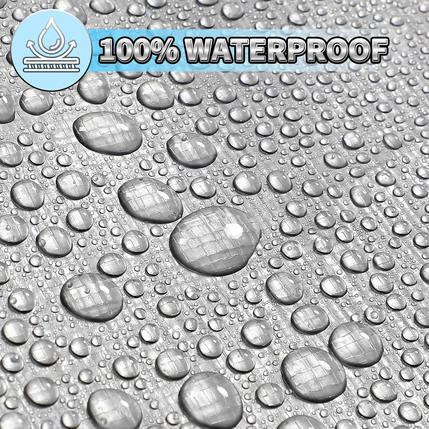 Heavy Duty Tarp 6x12 Feet, 14 Mil Waterproof Poly Tarps Cover UV Resistant, Rip & Tear Proof with Metal Grommets Every 20 Inches Silver Tarp by TA*RP YXCN