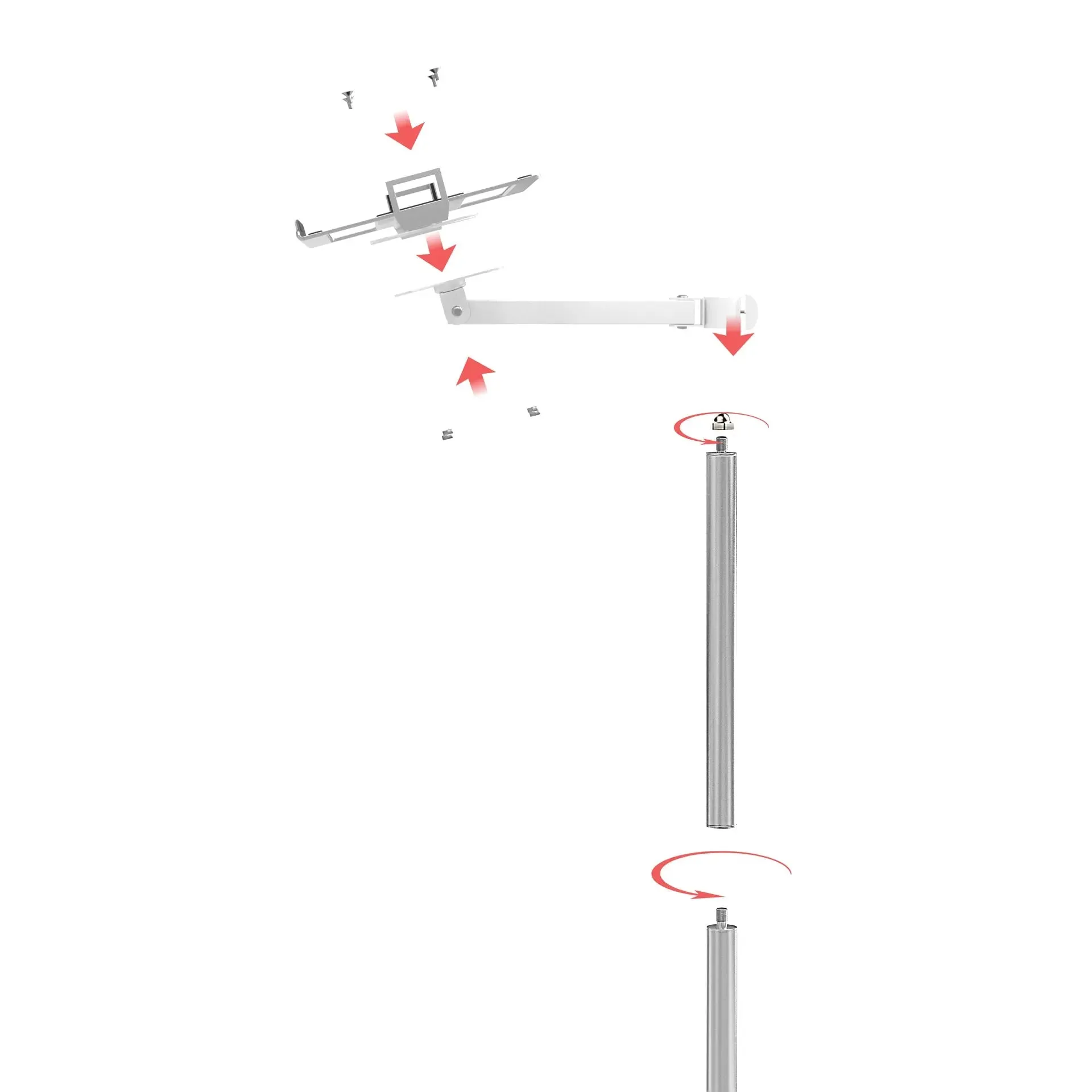 Height-Adjustable Floor Stand with Holder