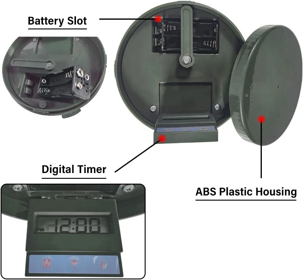 Highwild Deer Feeder Kit - Digital Timer - Metal Spin Plate - Easy Setup - All-in-ONE (3 Pack)