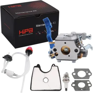 Hipa 590460102 125B Carburetor Kit for Husq 125B 125BVX 125BX Leaf Blower Model Parts Replace Zama C1Q-W37 545081811 Jonsered B2126 BV2126 Blower Carb with 545112101 125B Air Filter Fuel Line Kit