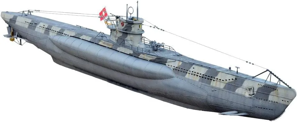 HOOBEN ARKMODEL VIIC Kit 1/48 German U-Boat RC Submarine Include Single Piston Tank WTC