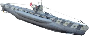 HOOBEN ARKMODEL VIIC Kit 1/48 German U-Boat RC Submarine Include Single Piston Tank WTC