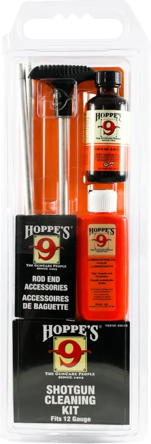 Hoppe's No. 9 Cleaning Kit with Aluminum Rod, 12-Gauge Shotgun, Clamshell