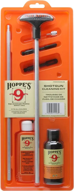 Hoppe's No. 9 Cleaning Kit with Aluminum Rod, Universal Shotgun, Clamshell
