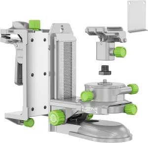 HueparPro Fine-tuning Magnetic Bracket for Laser Level, Multifunctional Magnetic Pivoting Base with Adjustable Clip, 360° Adjustable Support with 1/4"-20 Male Threaded, Height Adjustment - PV10  Pro