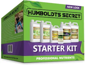 Humboldts Secret Starter Kit Pack – World's Best Indoor & Outdoor Plant Fertilizer and Nutrient System: Base A & B – Golden Tree – Flower Stacker – Plant Enzymes – CalMag & Iron
