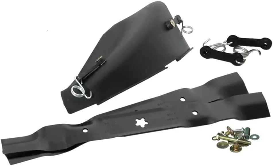 Husqvarna 46-Inch Mulch Kit for Lawn Tractor or Zero-Turn Mower, Mulch Plate Attachment with Two Lawn Mower Blades and Mounting Hardware, Black