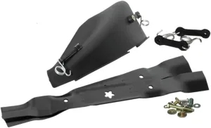 Husqvarna 46-Inch Mulch Kit for Lawn Tractor or Zero-Turn Mower, Mulch Plate Attachment with Two Lawn Mower Blades and Mounting Hardware, Black