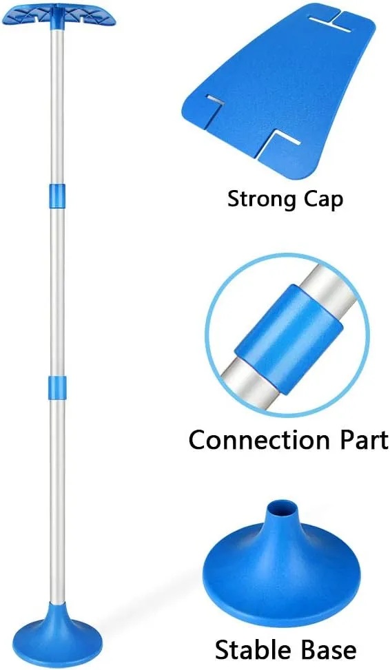 iCOVER Boat Cover Support Pole-Height Adjustable Aluminum Telescoping Pole and Webbing Strap Prevent Water from Sagging