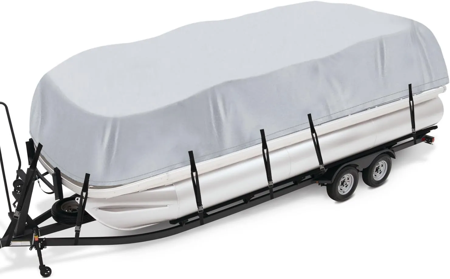 iCOVER Trailerable Pontoon Boat Cover, Fits 17 to 28ft Long & Beam Width up to 102in Pontoon Boat with Storage Bag
