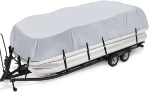 iCOVER Trailerable Pontoon Boat Cover, Fits 17 to 28ft Long & Beam Width up to 102in Pontoon Boat with Storage Bag
