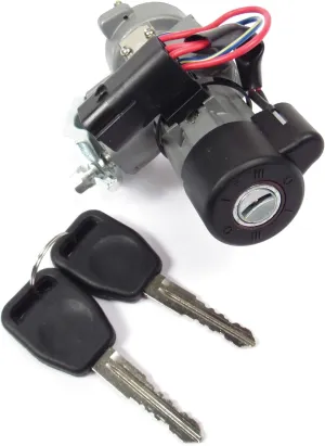 Ignition Lock Switch Retrofit Replacement Kit Of QRF000080 With Two (2) Spare Keys For Land Rover Discovery 2 (No Key Programming Required)