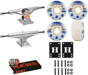 Independent Skateboard Trucks Stage 11 139 (8.0") Triclops Wheels Third Eye 51mm 99A, Bones Reds Bearings