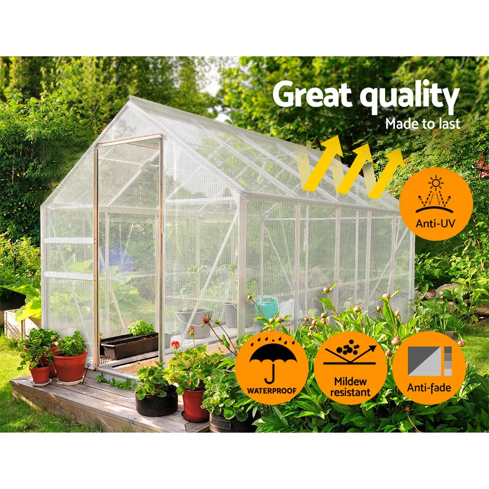 Instahut Tarp Tarpaulin 9x12m Canvas Heavy Duty Camping Cover Clear-NT_Rural