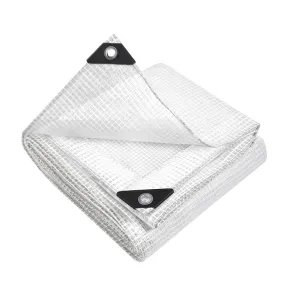Instahut Tarp Tarpaulin 9x12m Canvas Heavy Duty Camping Cover Clear-NT_Rural