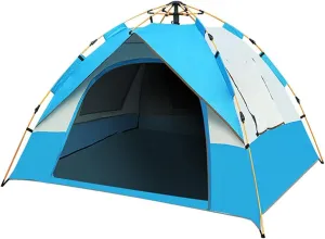Instant Pop Up Family Camping Tents, Quick Setup for Camping, Hiking, Fishing for 2-3 3-4 Person