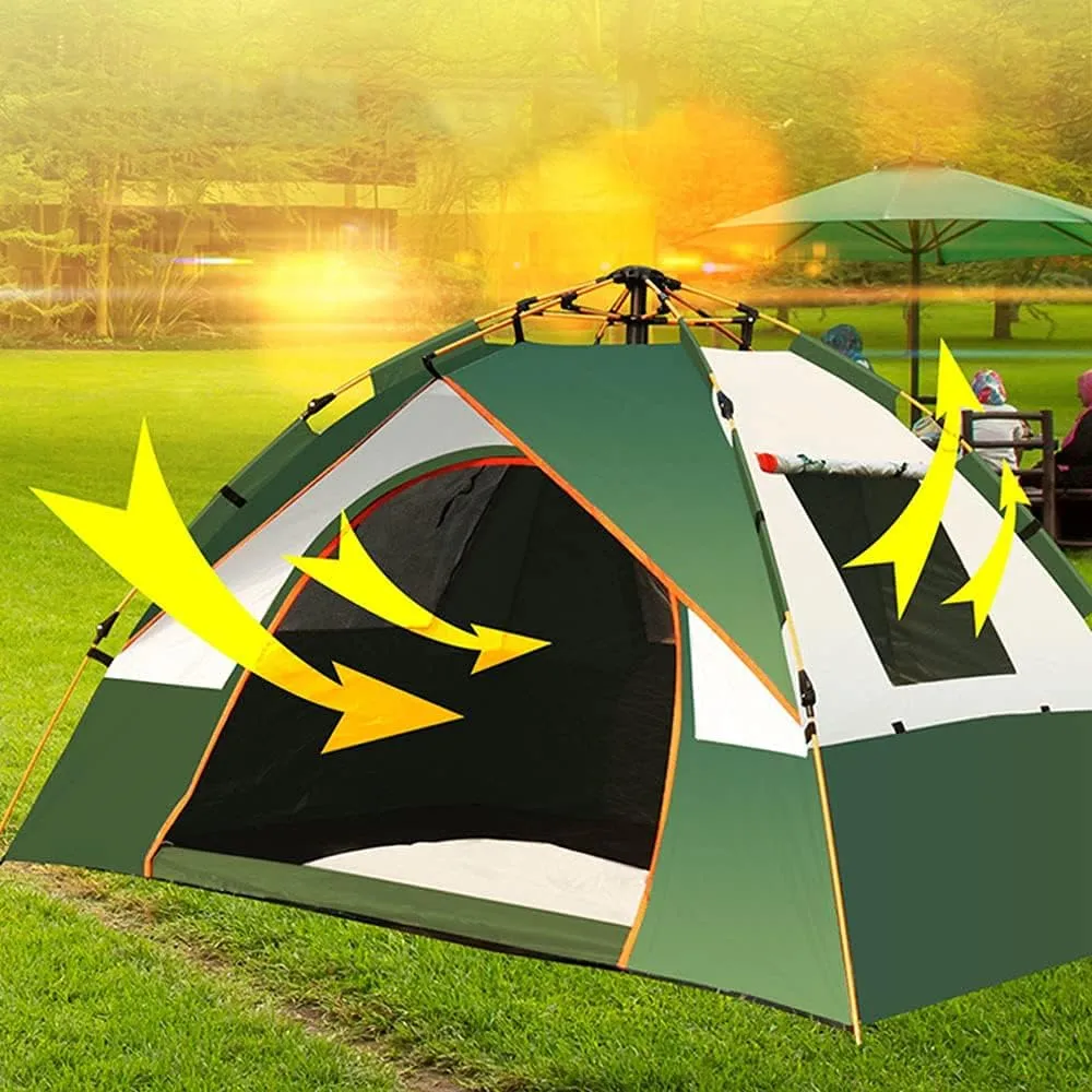 Instant Pop Up Family Camping Tents, Quick Setup for Camping, Hiking, Fishing for 2-3 3-4 Person